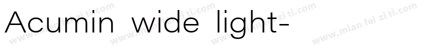 Acumin wide light字体转换